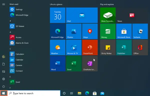 Windows Start