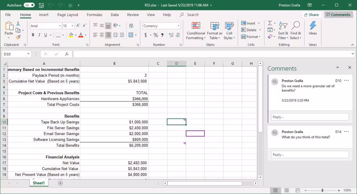 Microsoft Excel 2019