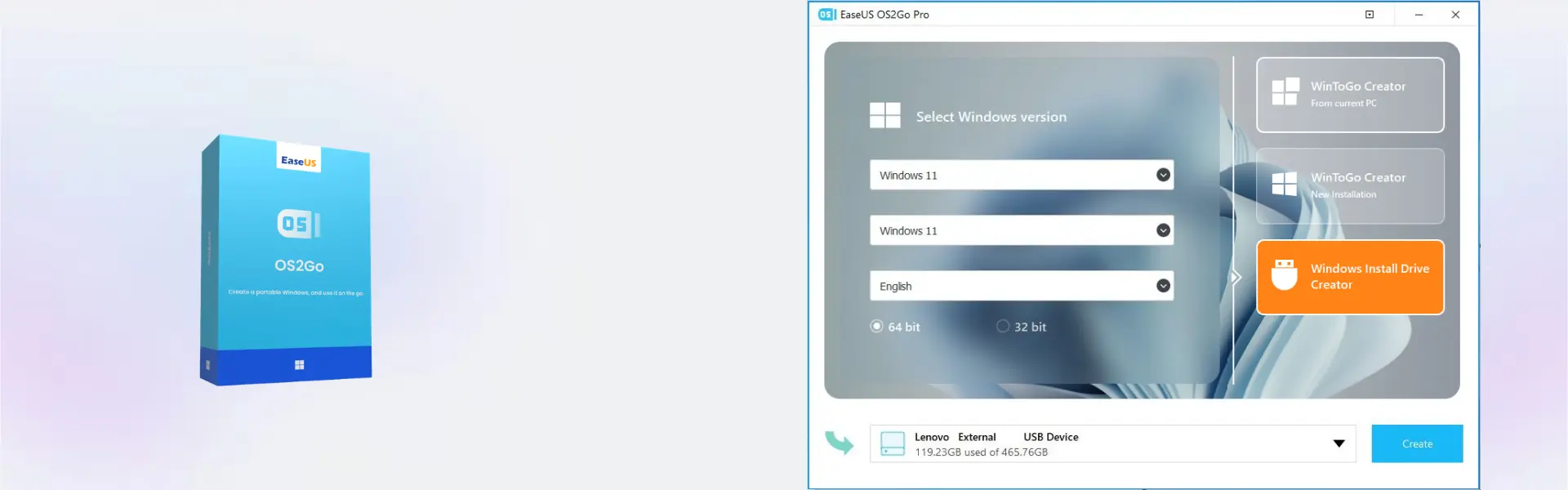 EaseUS OS2Go Professional