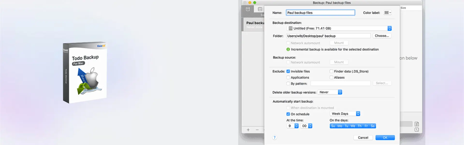 EaseUS Todo Backup for Mac